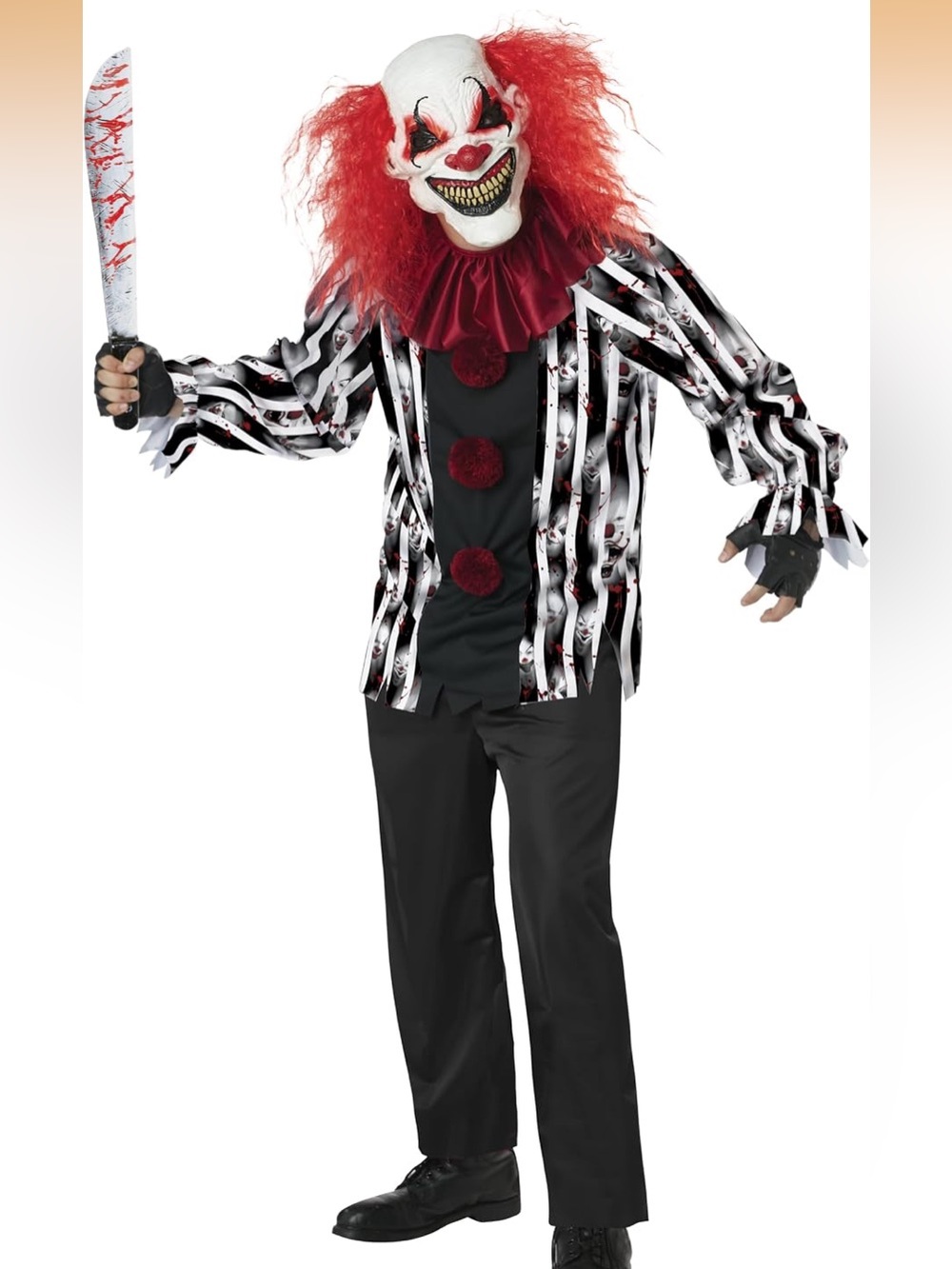 California Costumes, Men's Demented Clown, Plus Size (48-52)